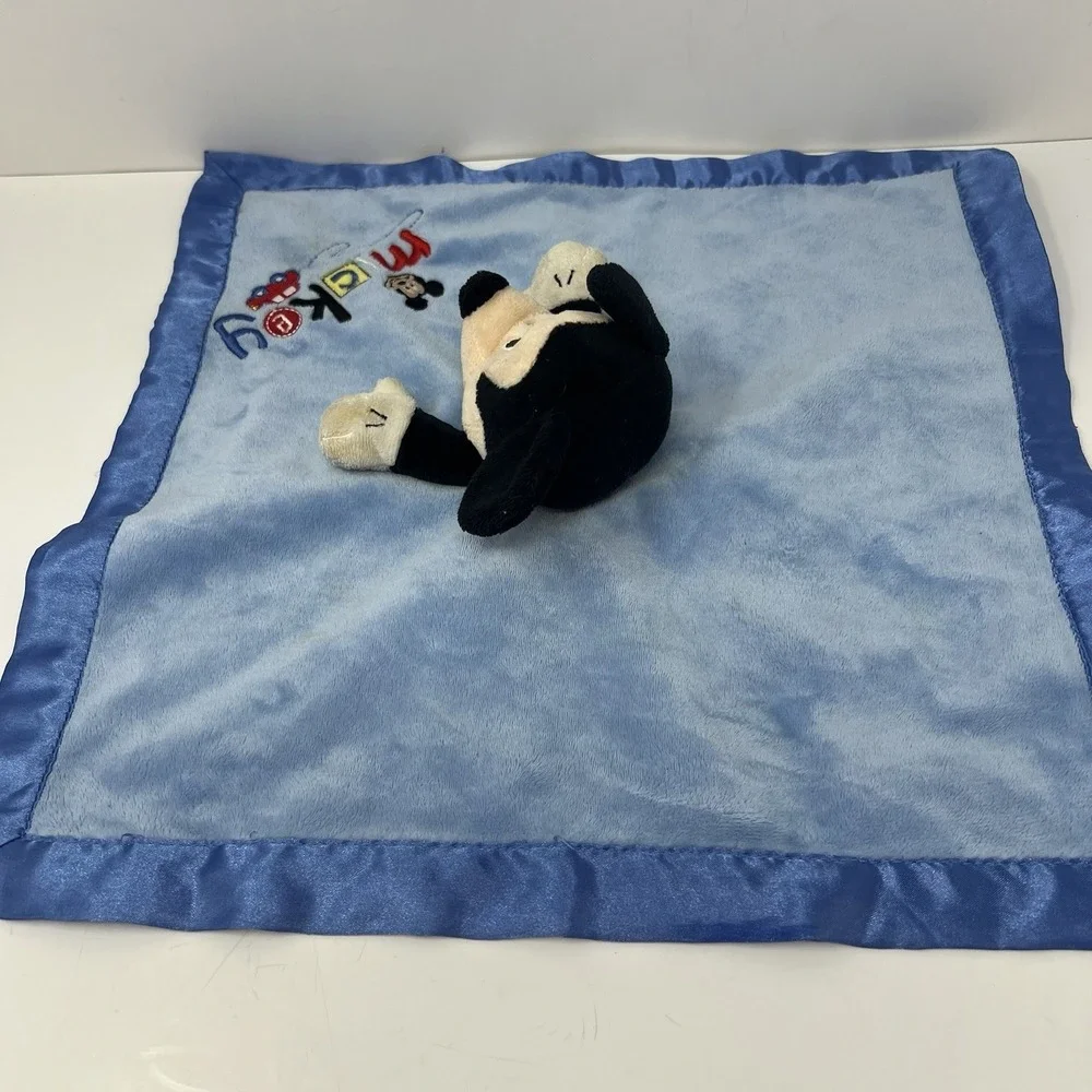 Disney Baby Mickey Mouse Lovey Blue Security Blanket Plush Soft Comfort 14